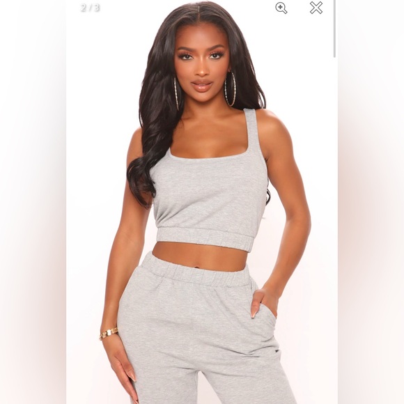 NWOT Lazy Days Jogger Set - Heather Grey - Picture 2 of 3